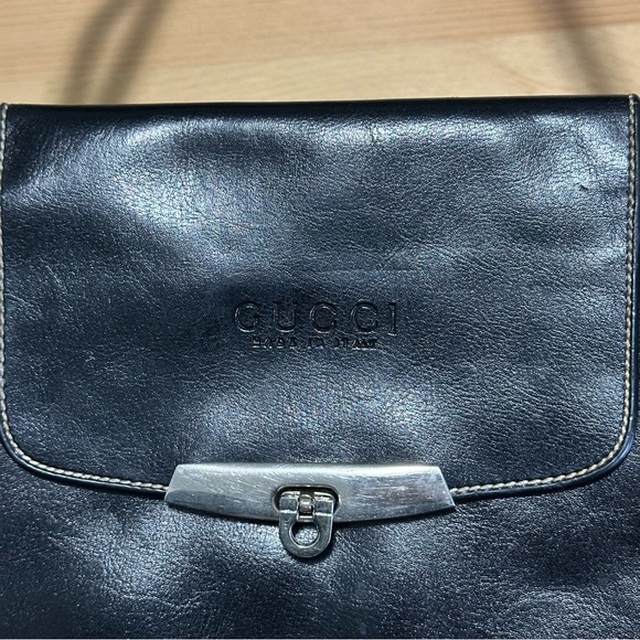 (Fake) Vintage Gucci Leather Shoulder Bag - Picture 2 of 7